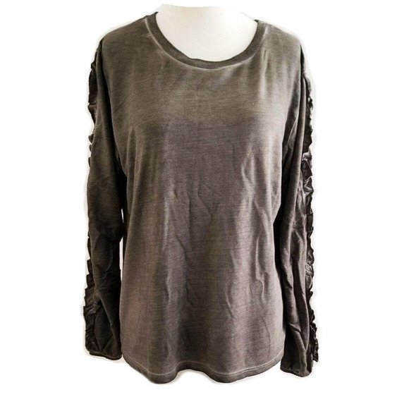 Dantelle Women's Gray Oil Dye Sweatshirt Pullover Top Size Small NWT - Picture 5 of 15